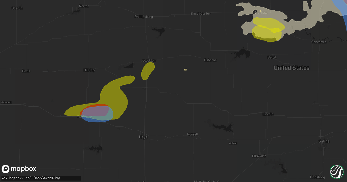 Hail map in Natoma, KS on July 3, 2026