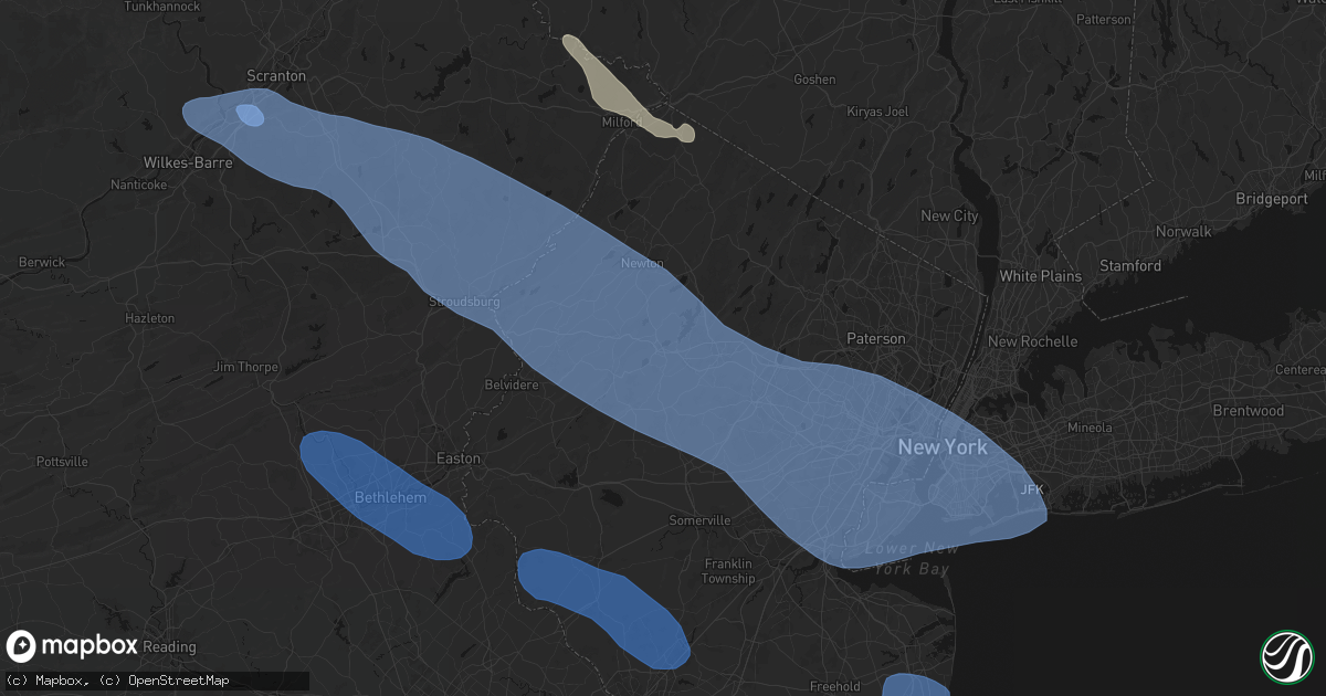 Hail map in Netcong, NJ on July 3, 2026