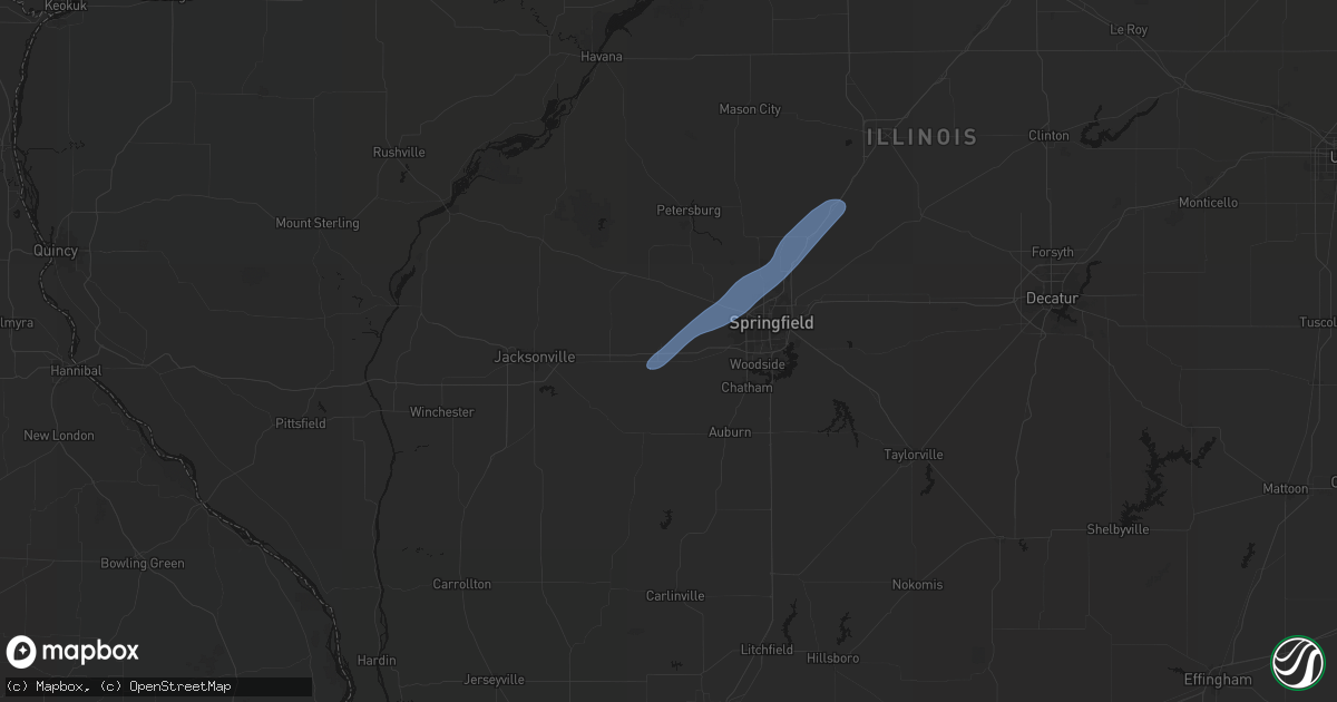 Hail map in New Berlin, IL on July 3, 2026