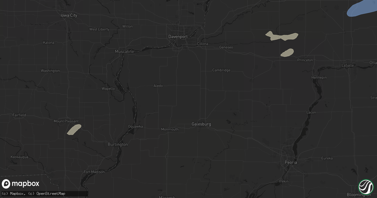 Hail map in North Henderson, IL on July 3, 2026