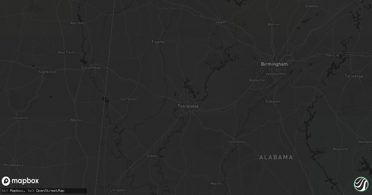 Hail map in Northport, AL on July 3, 2026