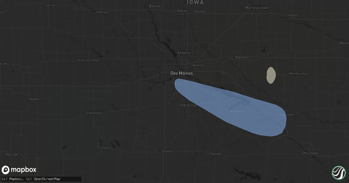 Hail map in Norwalk, IA on July 3, 2026