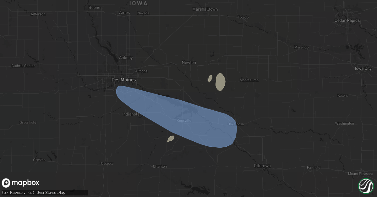 Hail map in Otley, IA on July 3, 2026