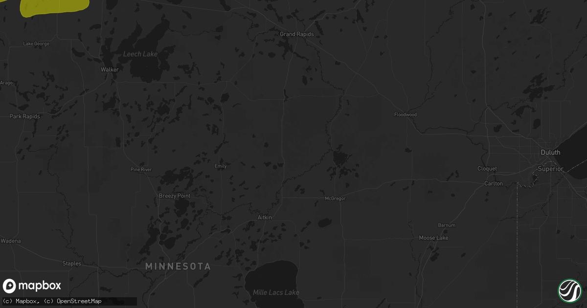 Hail map in Palisade, MN on July 3, 2026