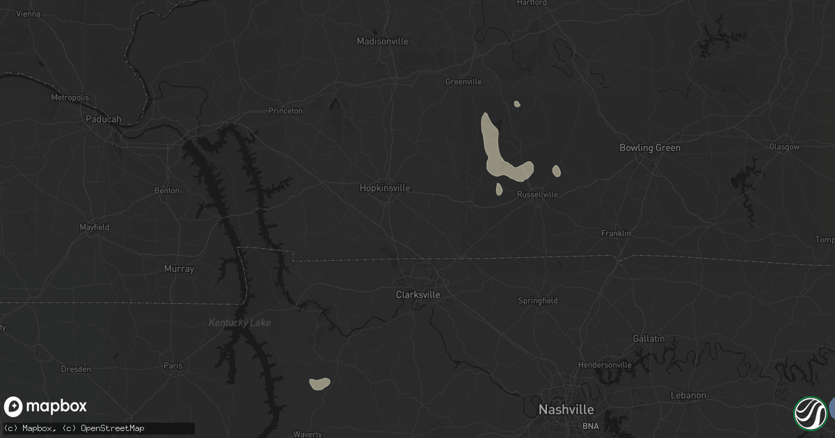Hail map in Pembroke, KY on July 3, 2026