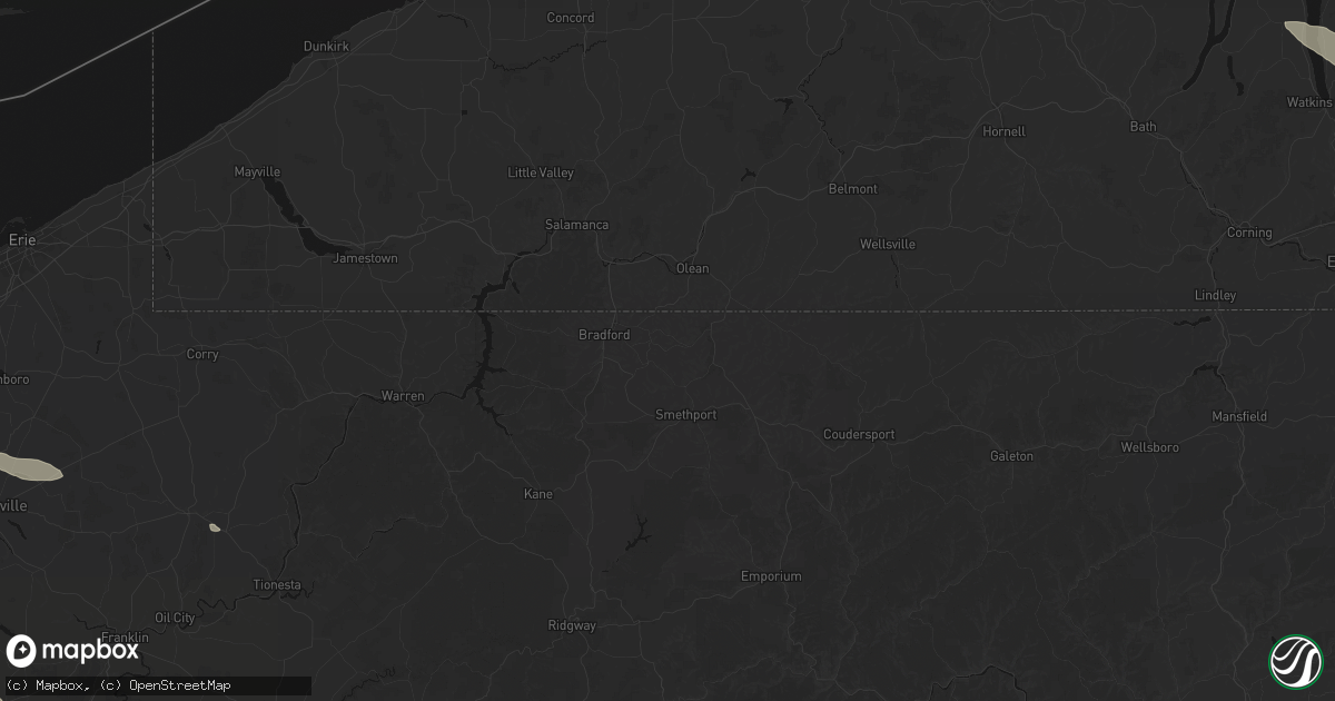 Hail map in Rixford, PA on July 3, 2026