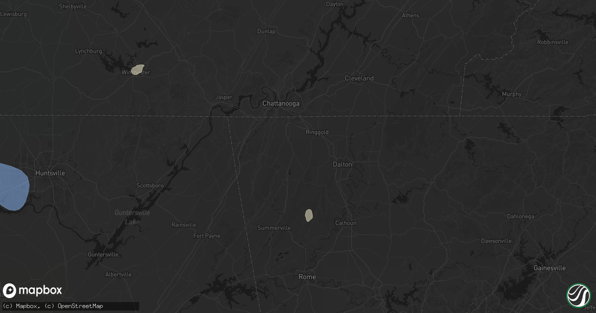 Hail map in Rock Spring, GA on July 3, 2026