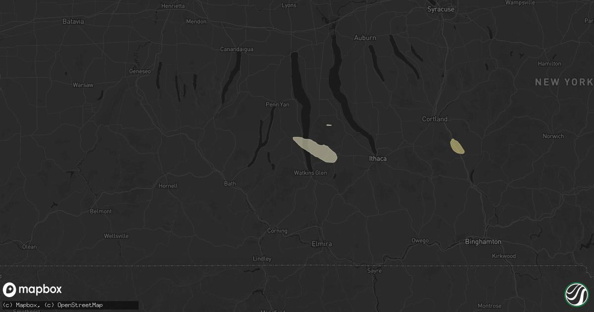 Hail map in Rock Stream, NY on July 3, 2026