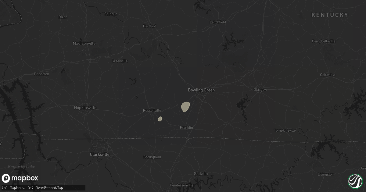 Hail map in Rockfield, KY on July 3, 2026