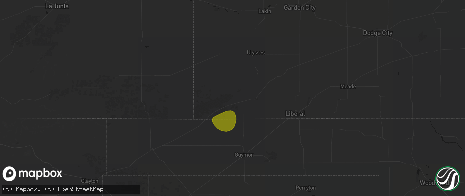 Hail map in Rolla, KS on July 3, 2026