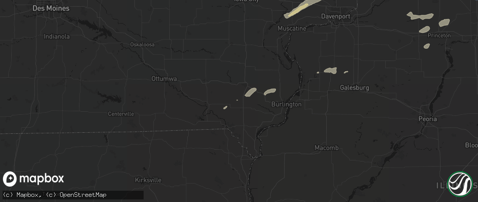 Hail map in Salem, IA on July 3, 2026