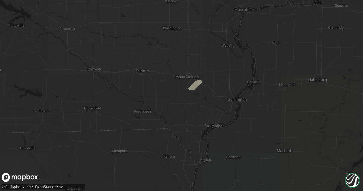 Hail map in Salem, IA on July 3, 2026