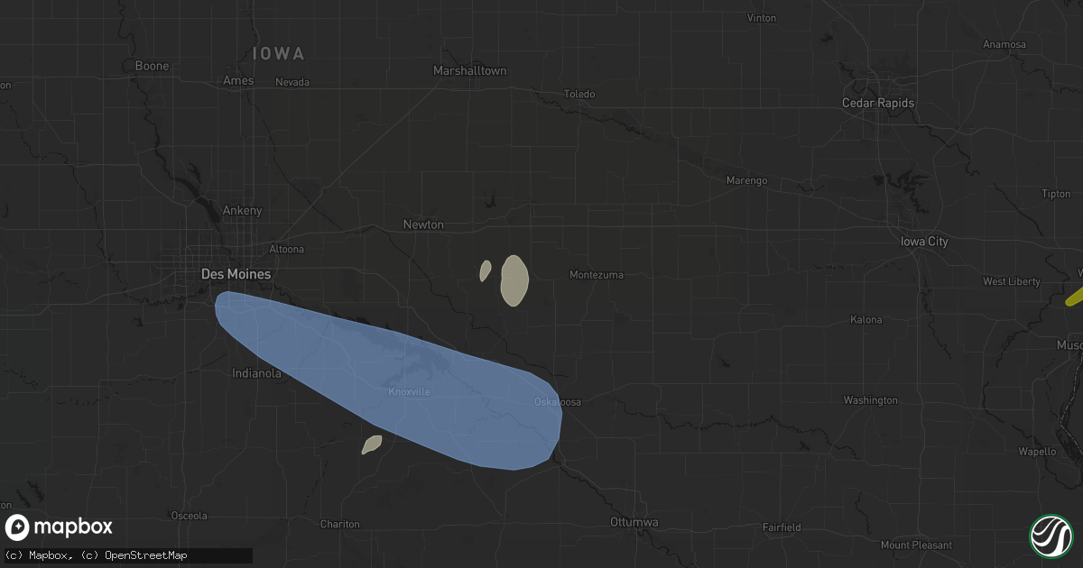 Hail map in Searsboro, IA on July 3, 2026