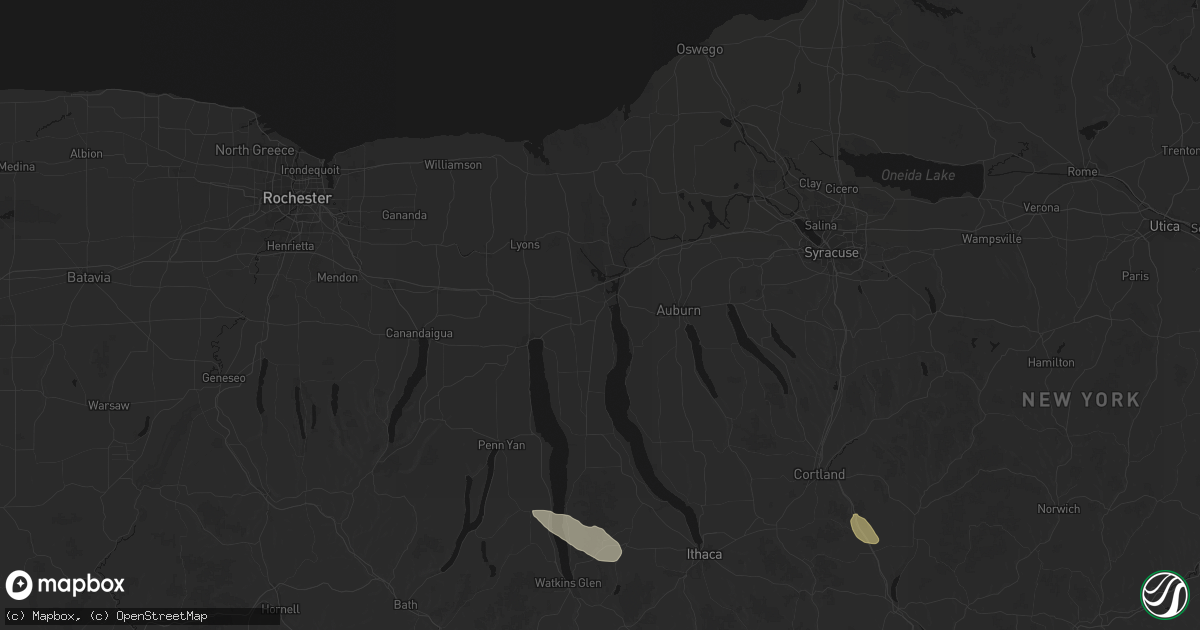 Hail map in Seneca Falls, NY on July 3, 2026