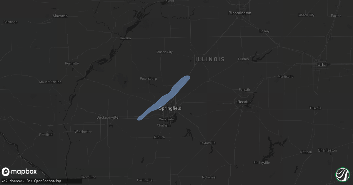 Hail map in Sherman, IL on July 3, 2026