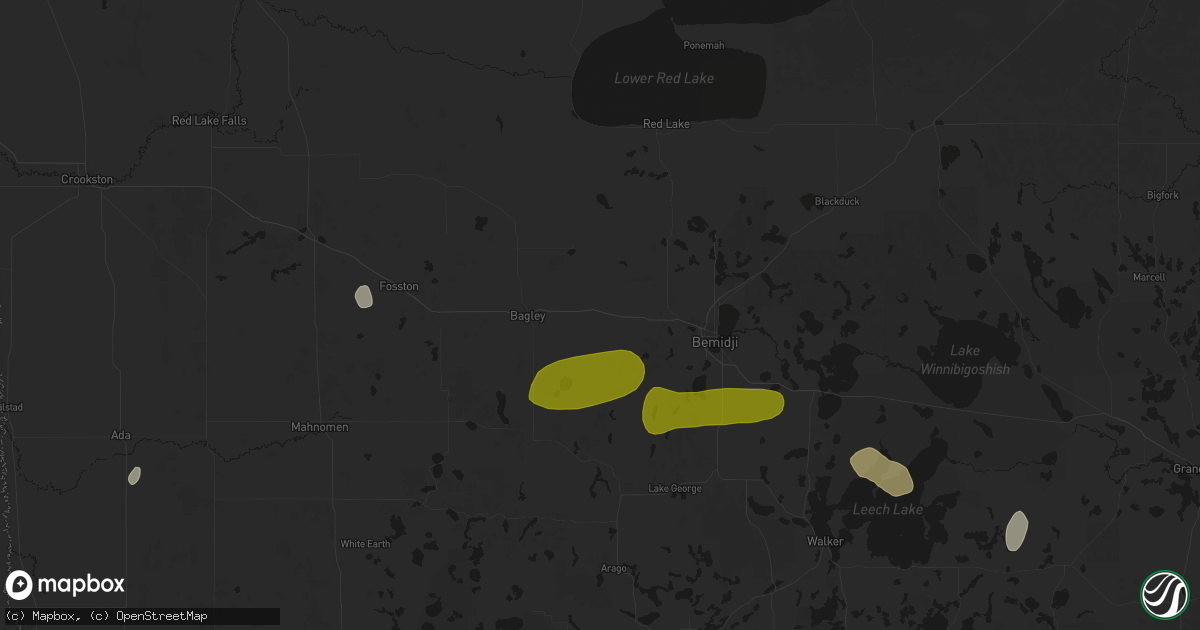 Hail map in Shevlin, MN on July 3, 2026