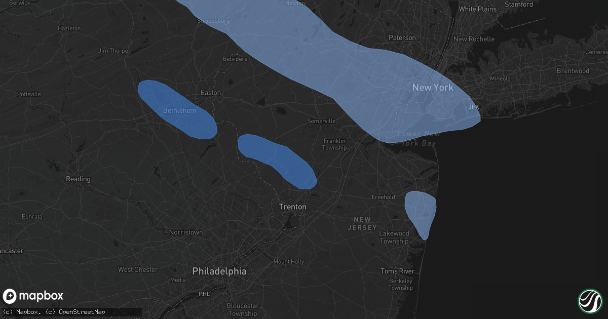 Hail map in Skillman, NJ on July 3, 2026