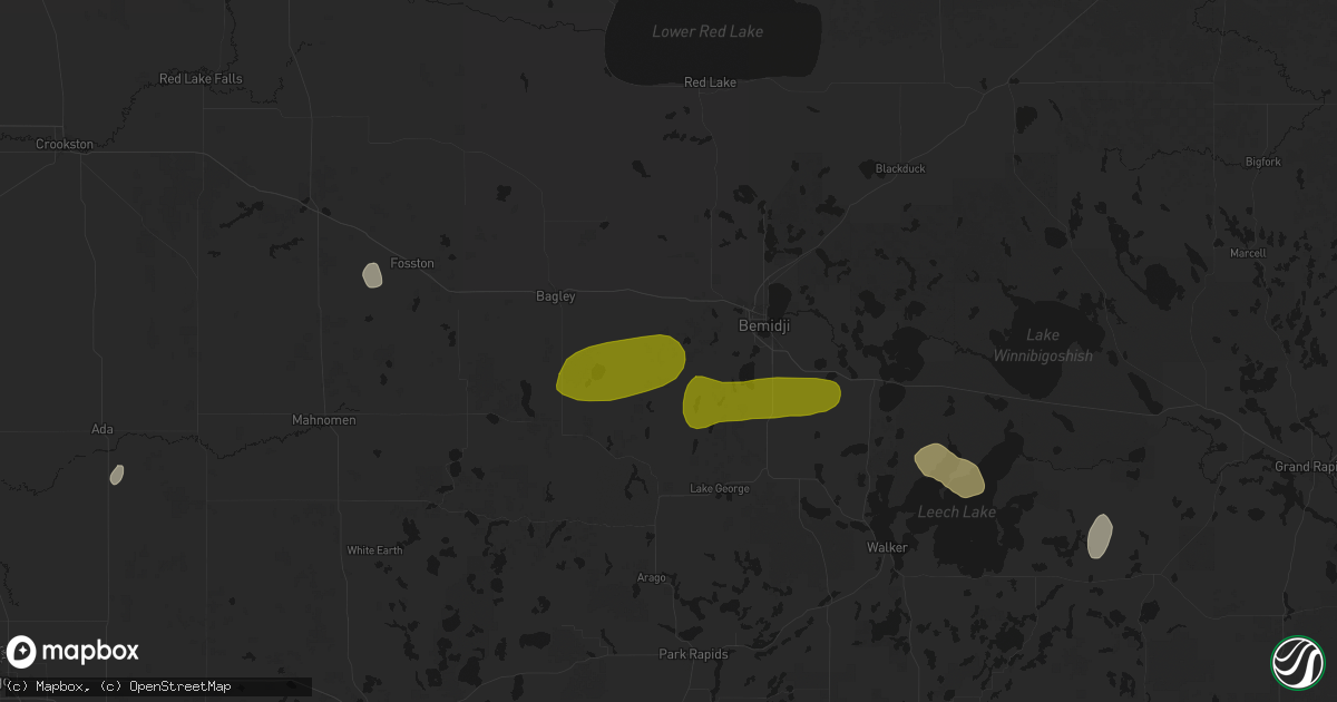 Hail map in Solway, MN on July 3, 2026
