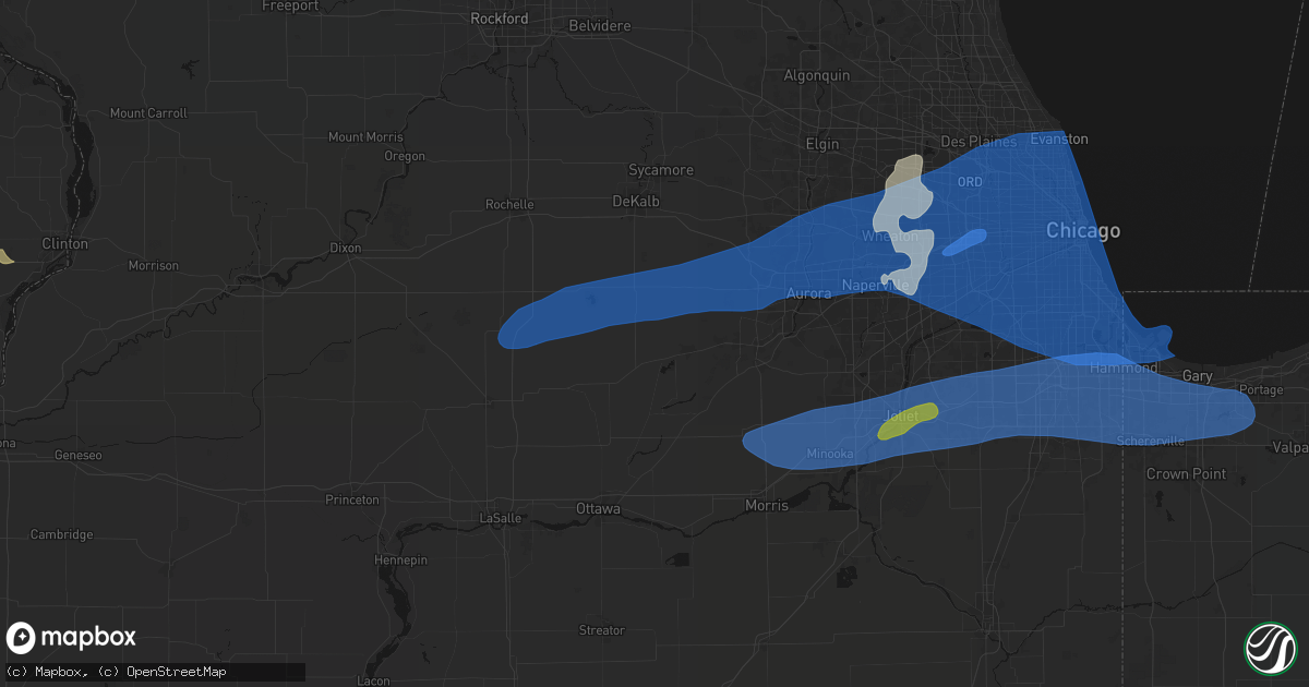 Hail map in Somonauk, IL on July 3, 2026