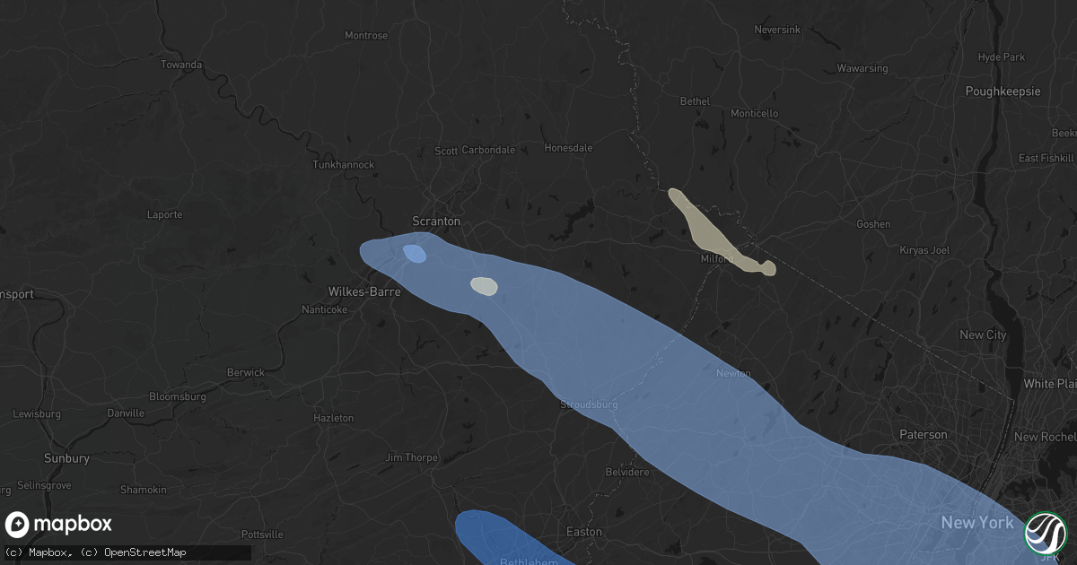 Hail map in South Sterling, PA on July 3, 2026