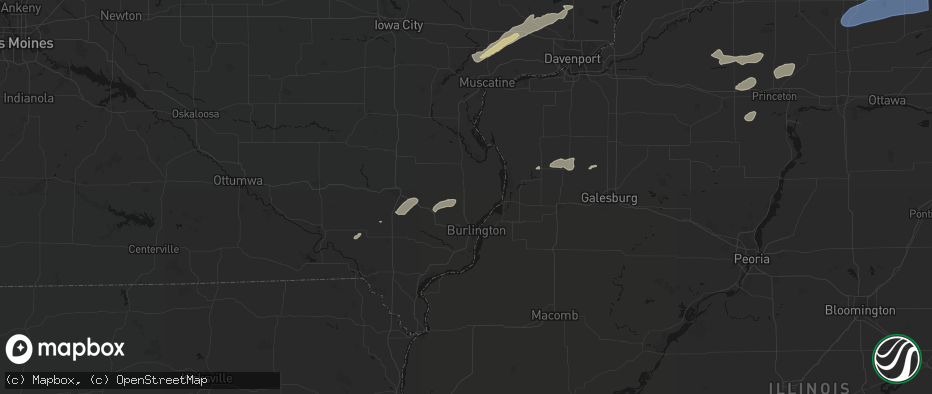 Hail map in Sperry, IA on July 3, 2026