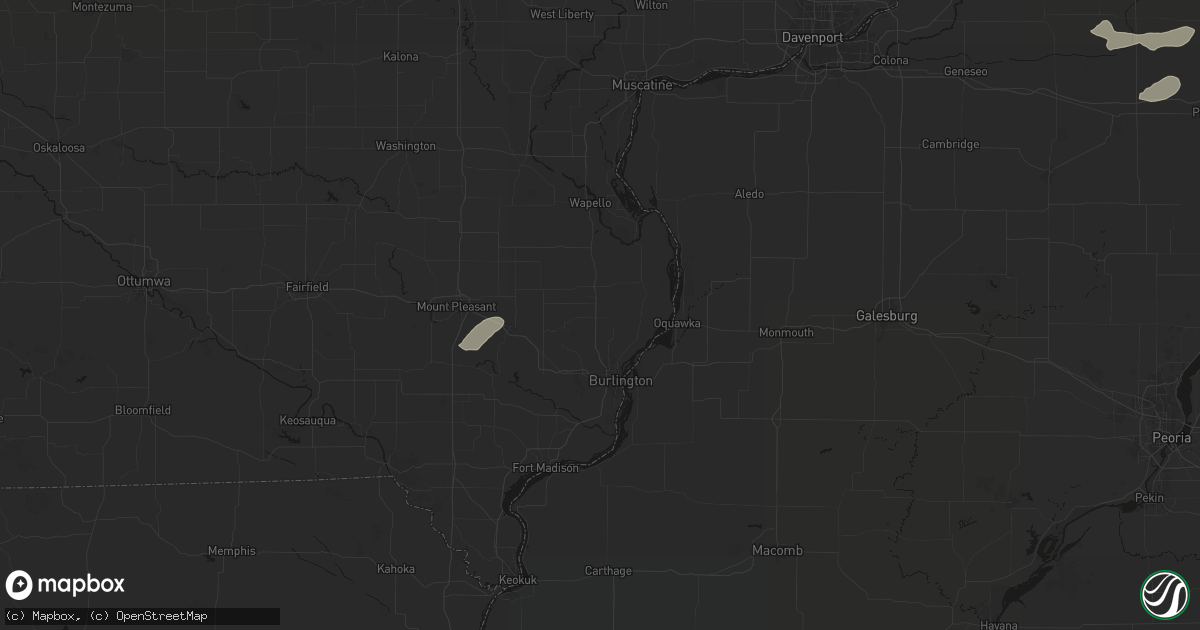 Hail map in Sperry, IA on July 3, 2026