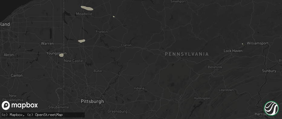 Hail map in Sprankle Mills, PA on July 3, 2026