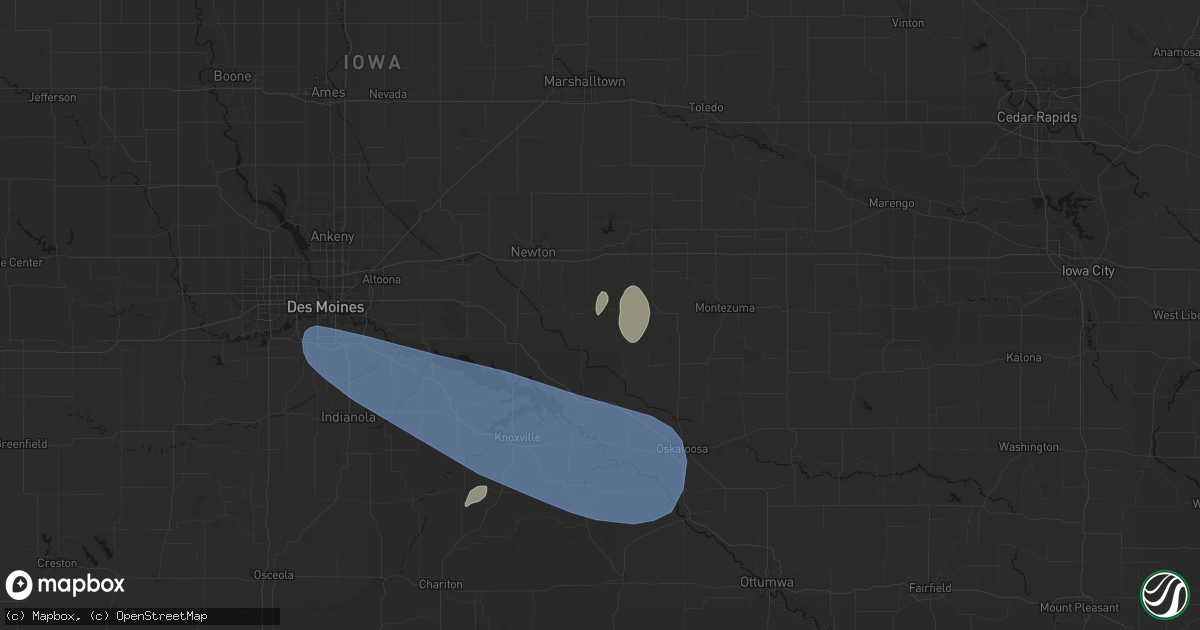 Hail map in Sully, IA on July 3, 2026