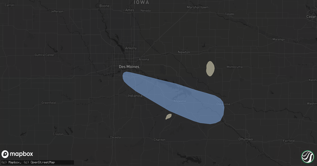 Hail map in Swan, IA on July 3, 2026