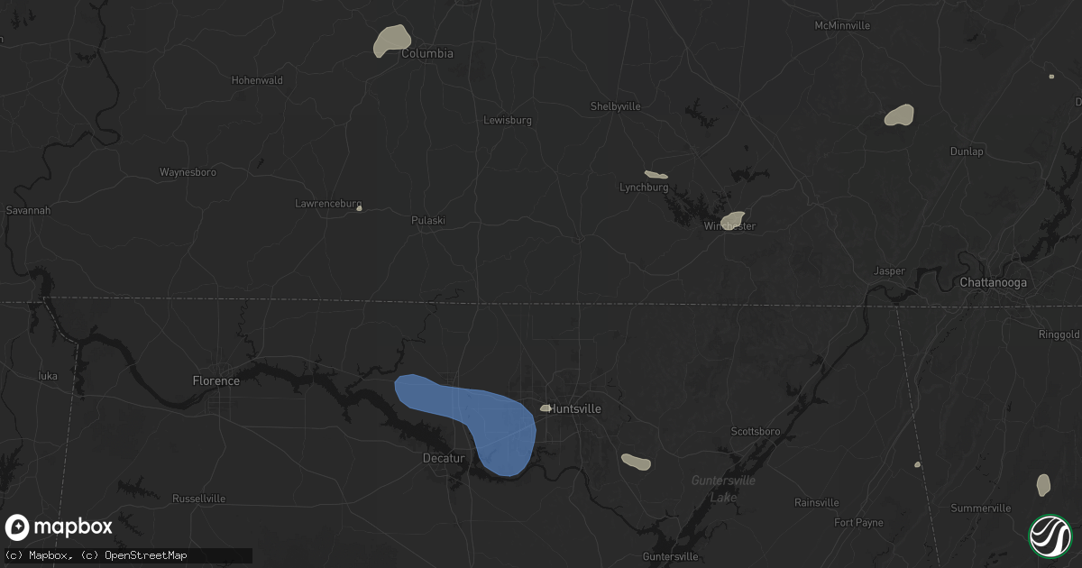Hail map in Taft, TN on July 3, 2026
