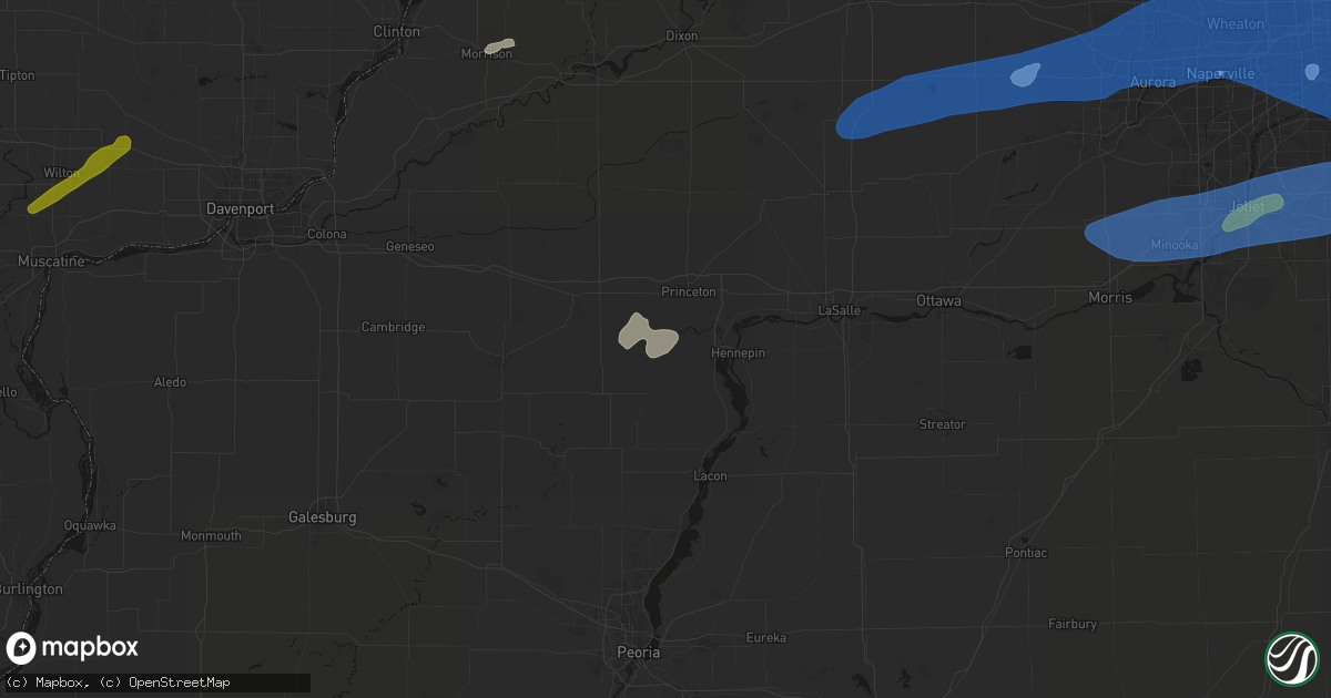Hail map in Tiskilwa, IL on July 3, 2026