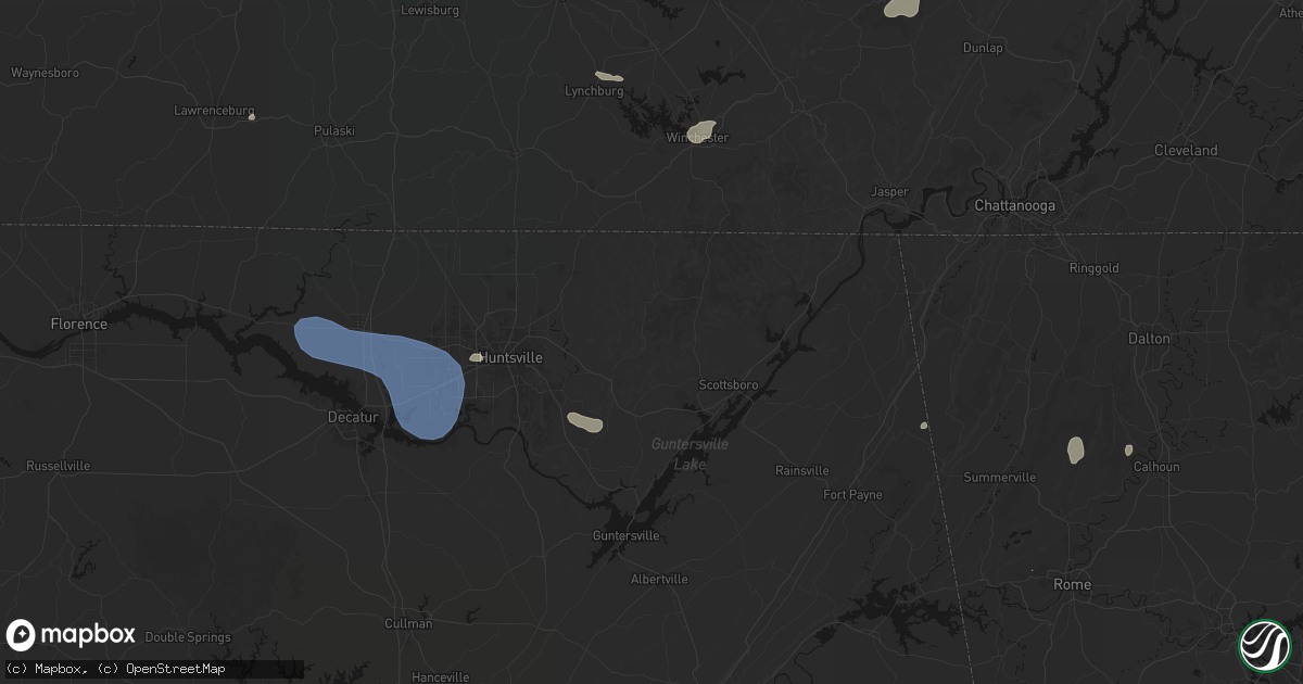 Hail map in Trenton, AL on July 3, 2026