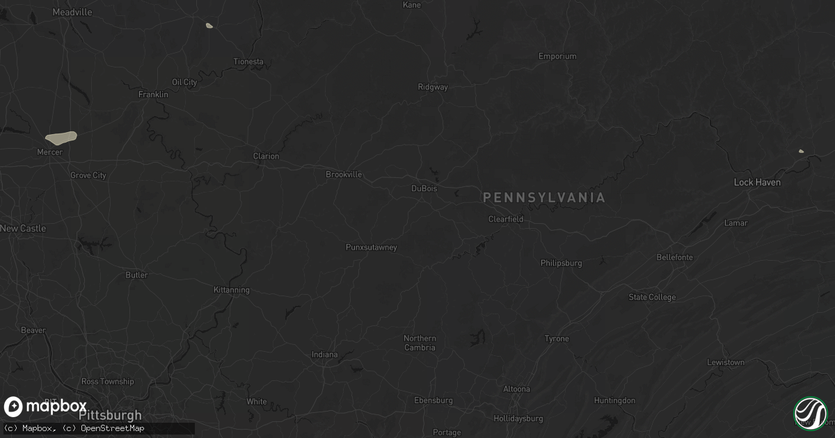 Hail map in Troutville, PA on July 3, 2026