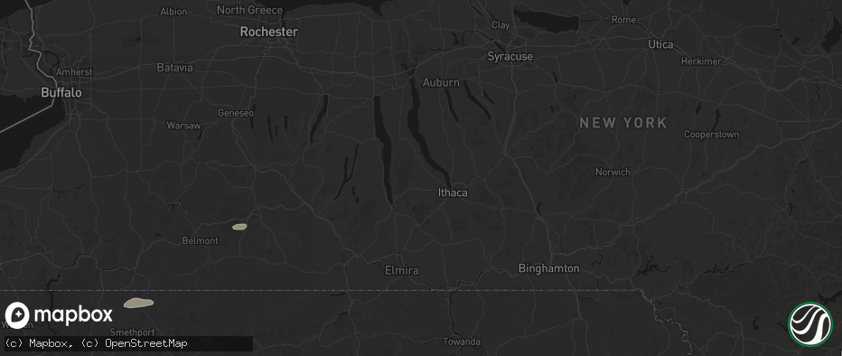 Hail map in Trumansburg, NY on July 3, 2026