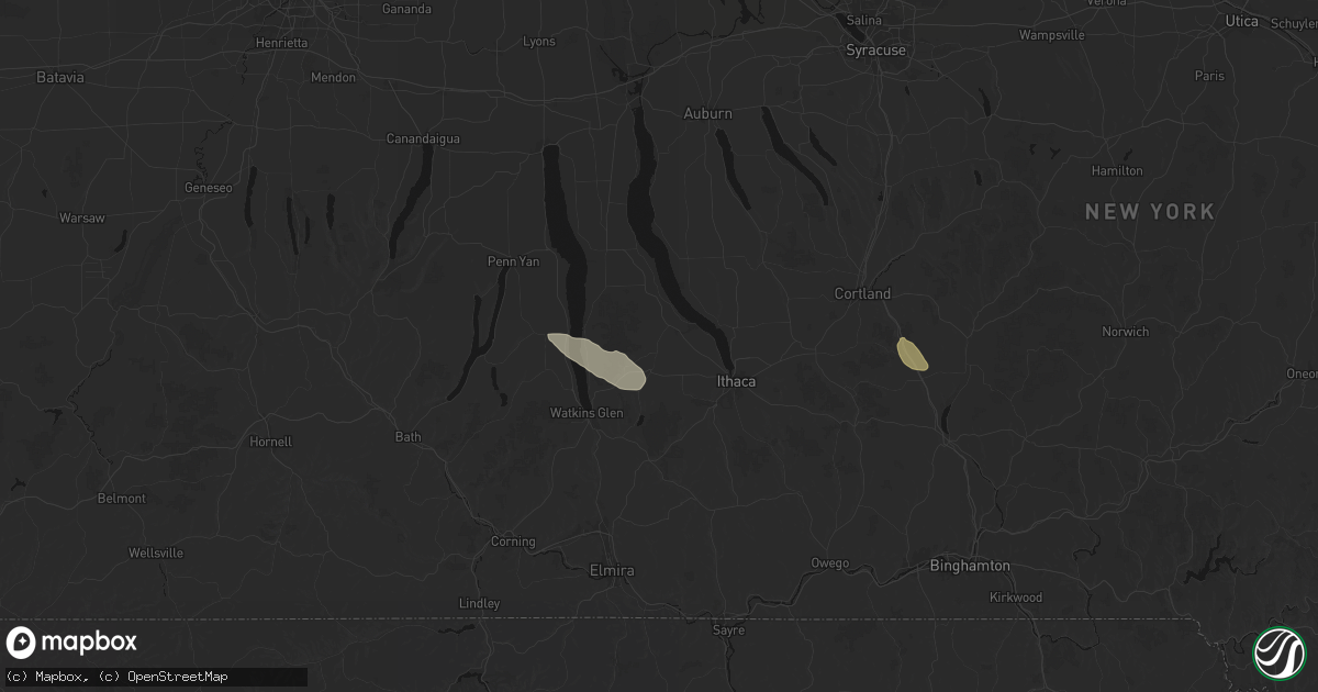 Hail map in Trumansburg, NY on July 3, 2026