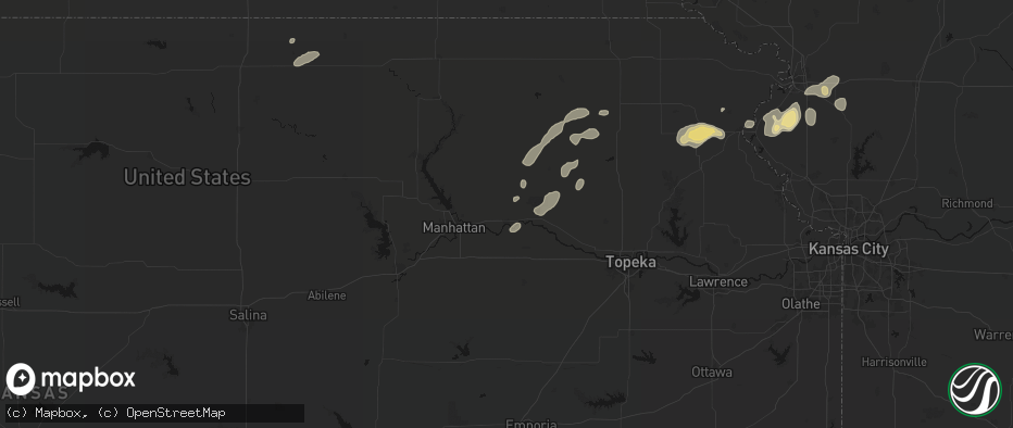 Hail map in Wamego, KS on July 3, 2026