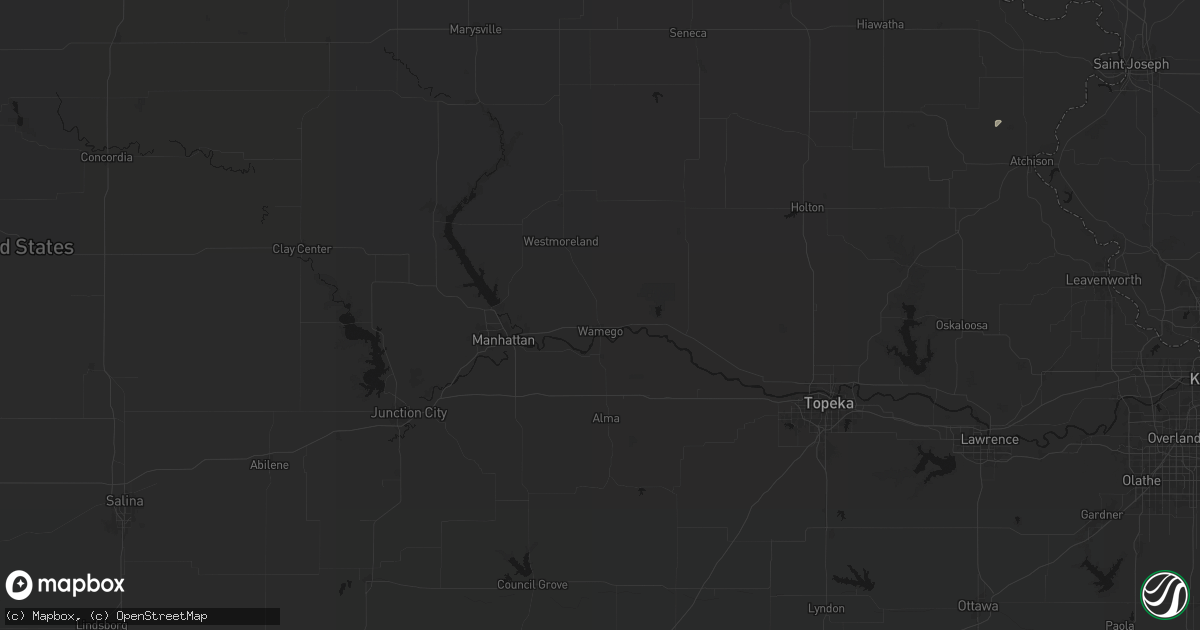 Hail map in Wamego, KS on July 3, 2026
