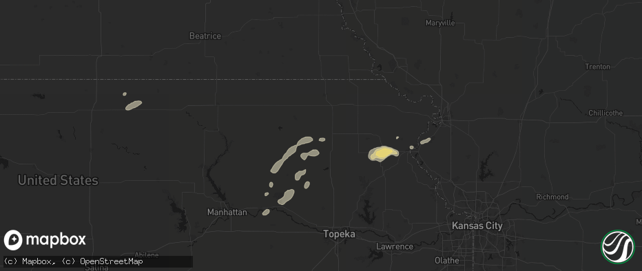 Hail map in Wetmore, KS on July 3, 2026