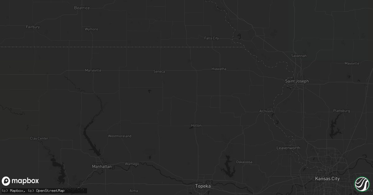 Hail map in Wetmore, KS on July 3, 2026