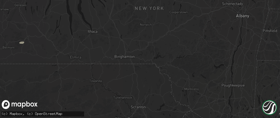 Hail map in Windsor, NY on July 3, 2026