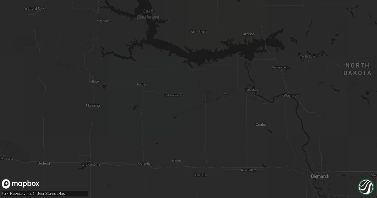 Hail map in Zap, ND on July 3, 2026