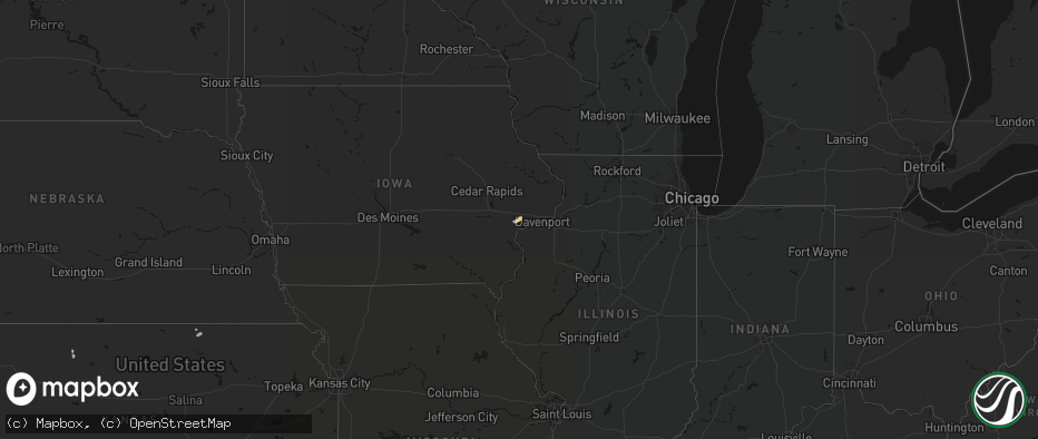 Hail map on July 3, 2026