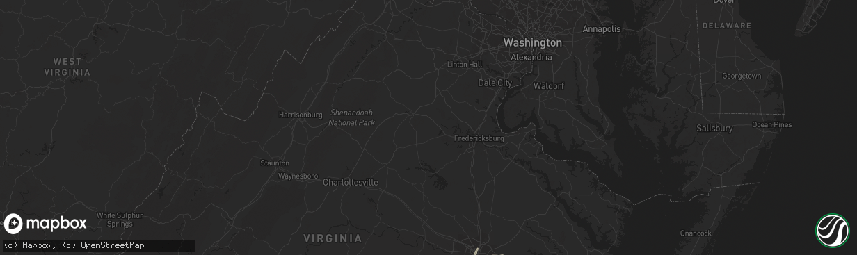 Hail map in Chesapeake, VA on July 4, 2011