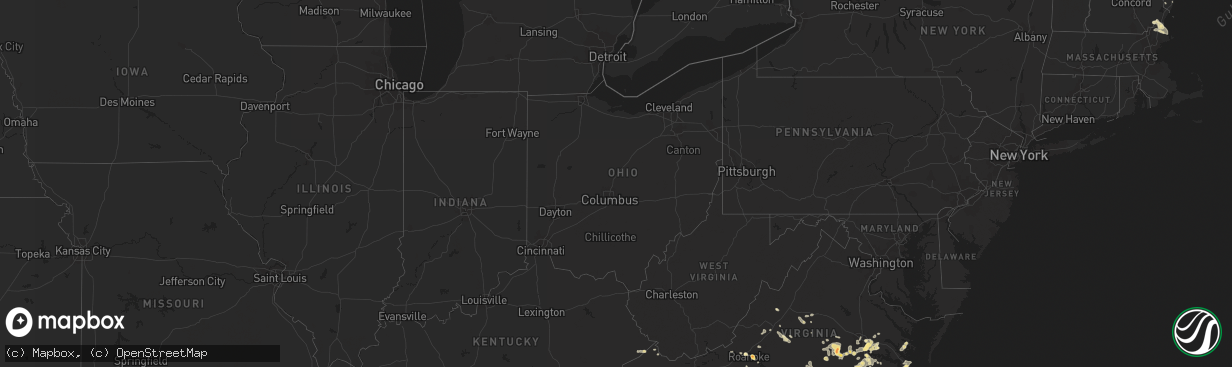 Hail map in Tennessee on July 4, 2011