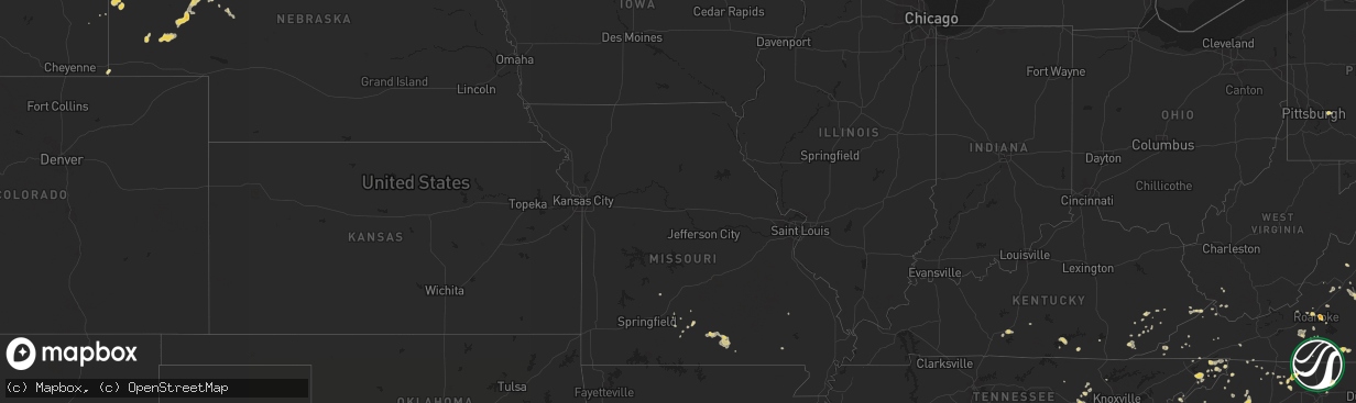 Hail map on July 4, 2011