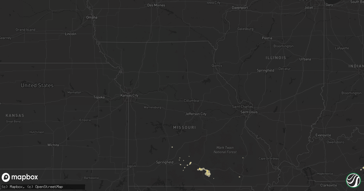 Hail map on July 4, 2011