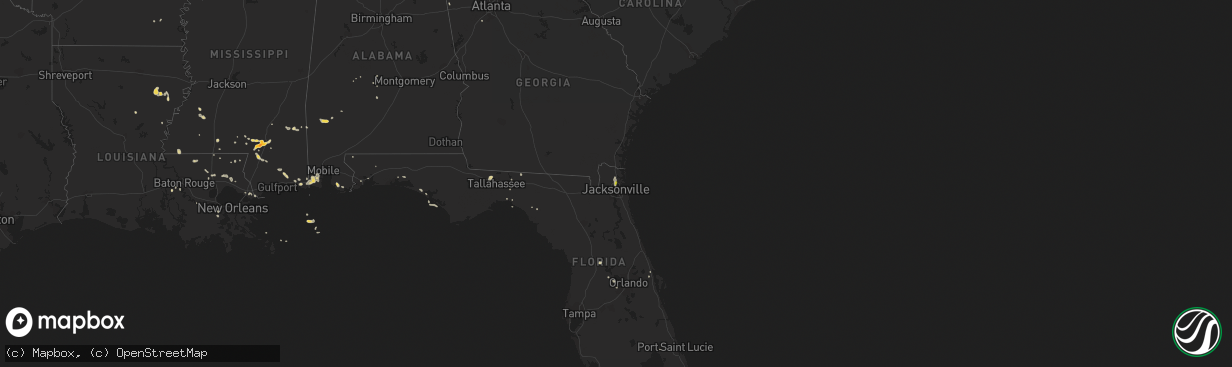 Hail map on July 4, 2012