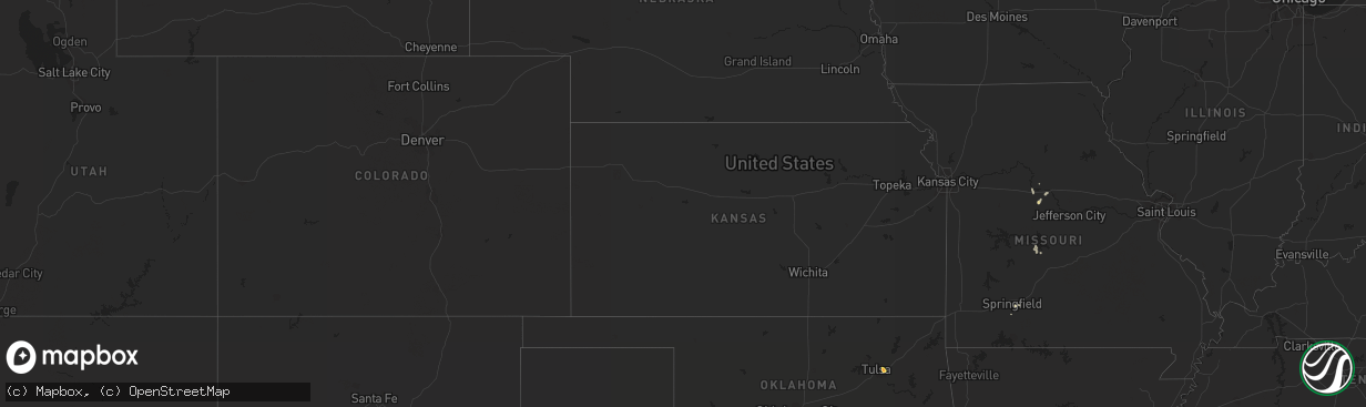 Hail map in Arizona on July 4, 2013