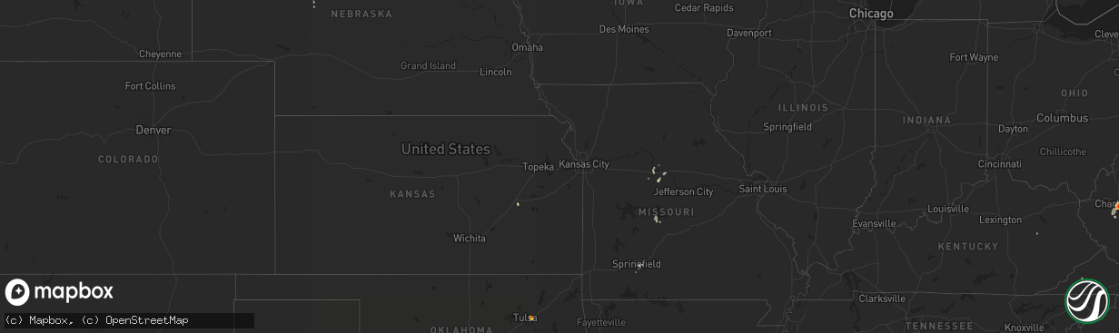 Hail map on July 4, 2013