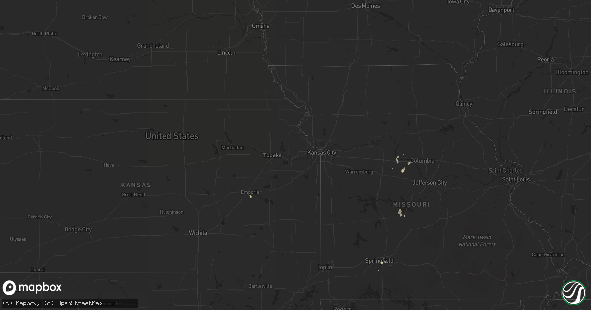 Hail map on July 4, 2013